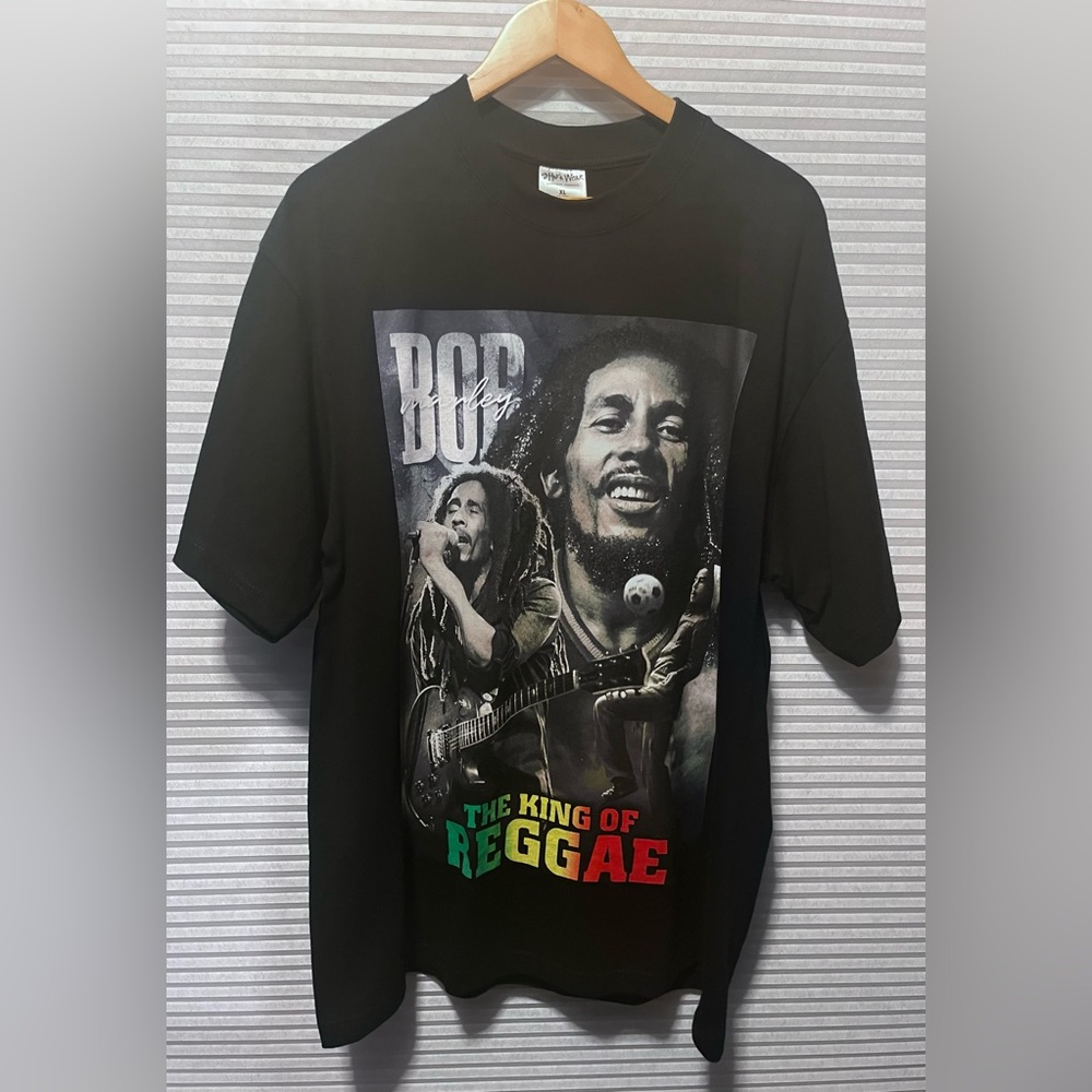 Shaka Wear Men's Bob Marley The King of Reggae short sleeve T Shirt Size XL